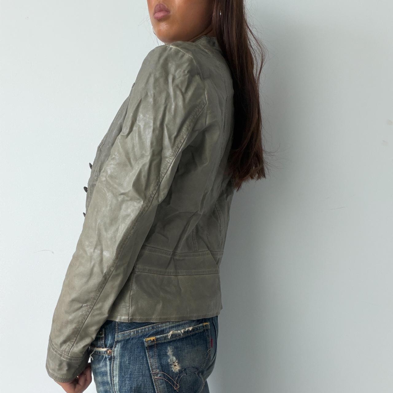 Vintage Leather Military Jacket