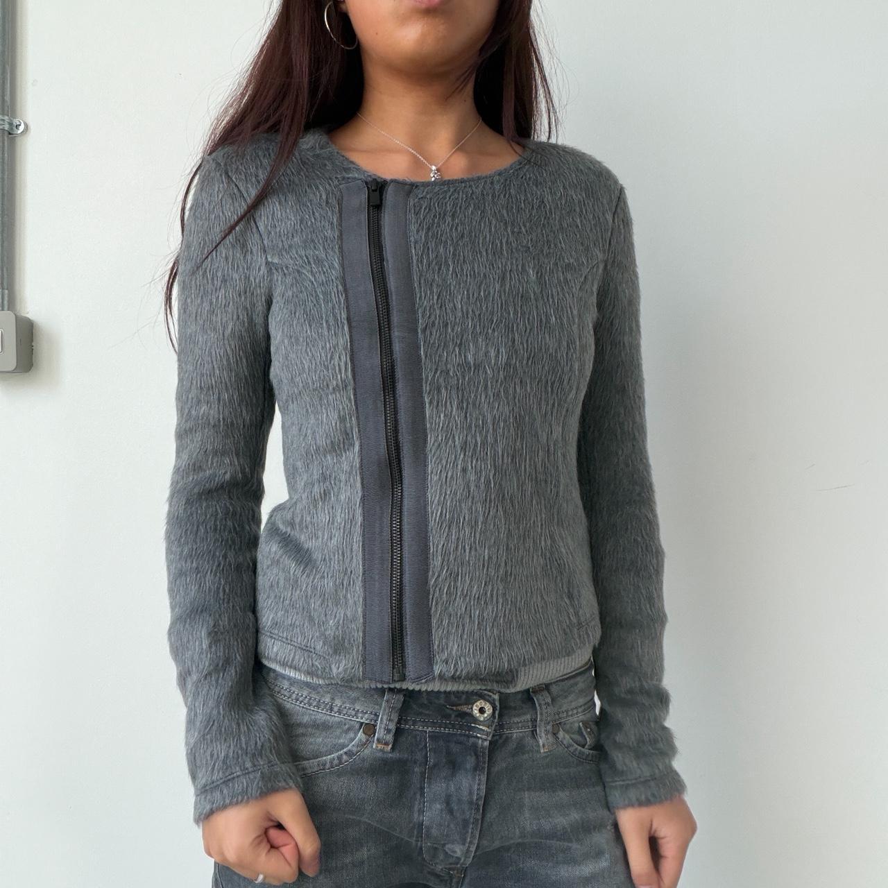 Vintage Grey Pony Hair Jacket