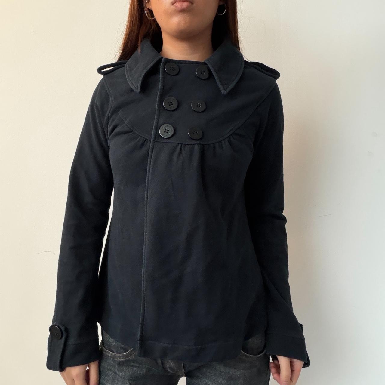 Vintage Light Black Padded Peacoat