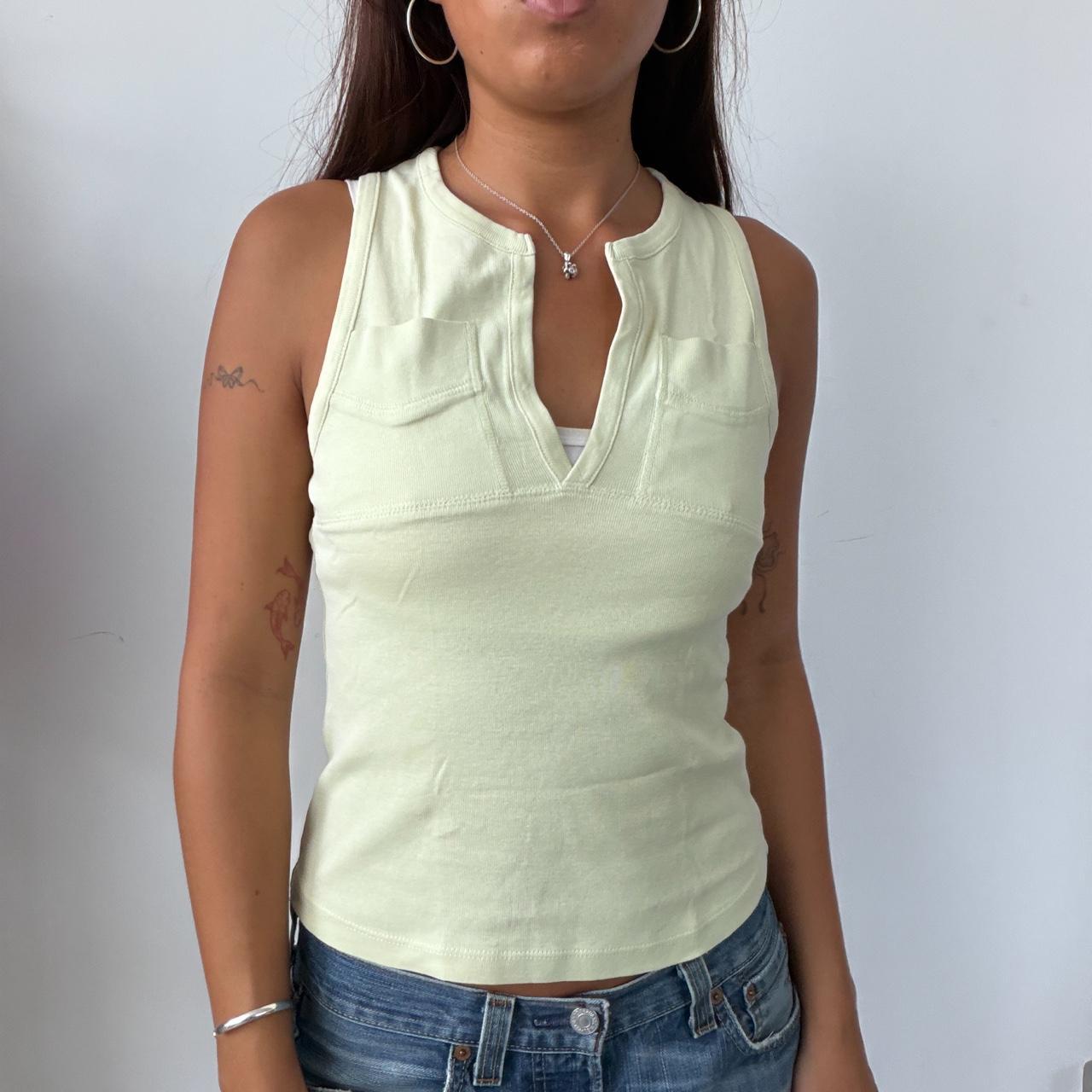 Vintage Light Green Vest Top