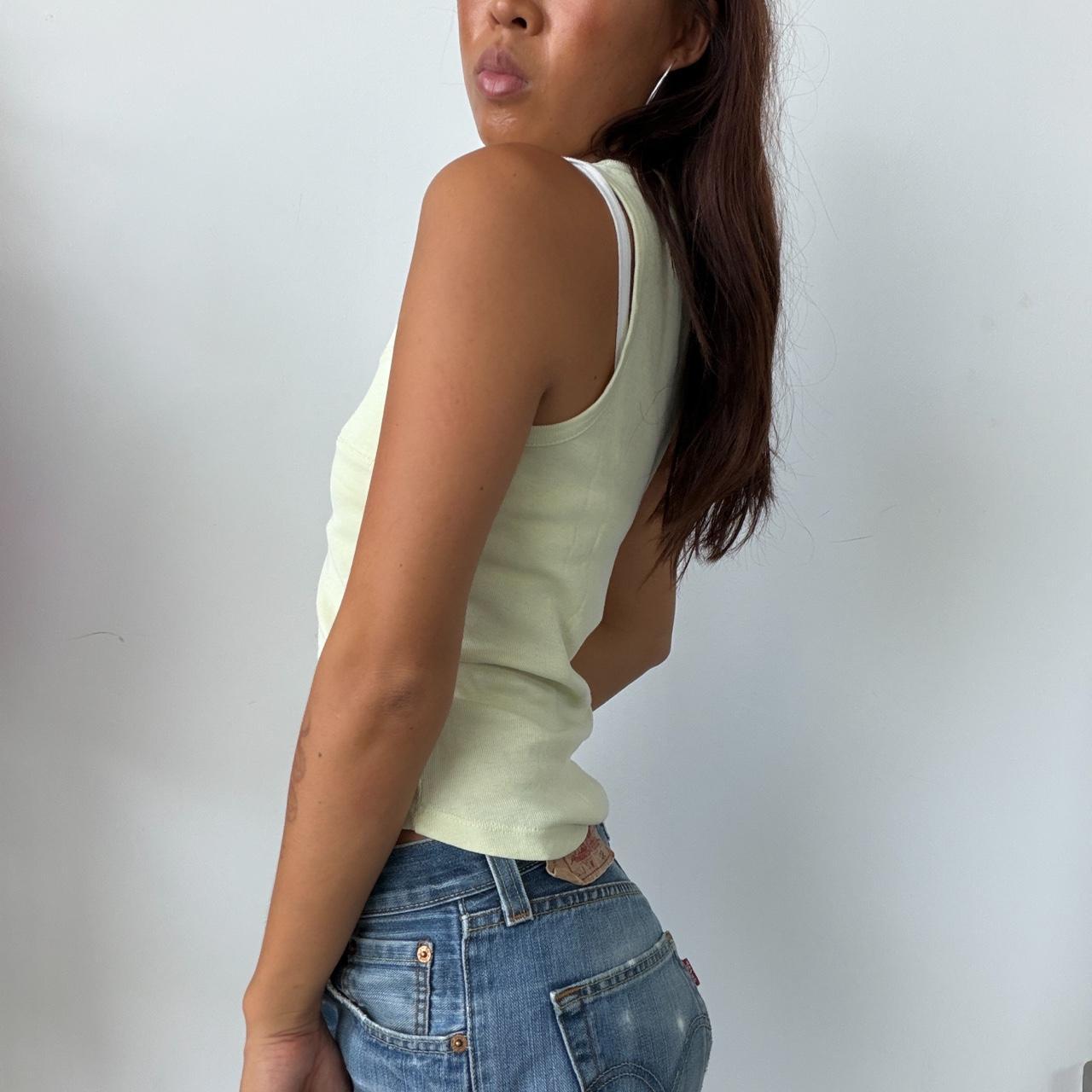 Vintage Light Green Vest Top