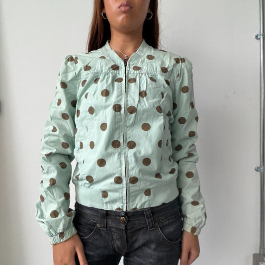 Vintage Mint Polka Dot Jacket