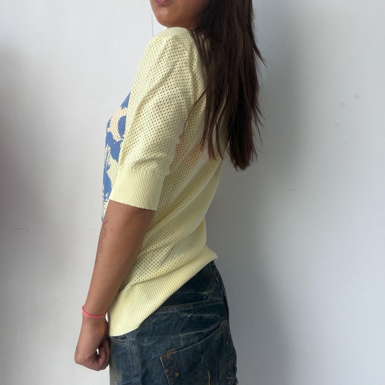 Vintage Yellow Mesh Cop Copine Top
