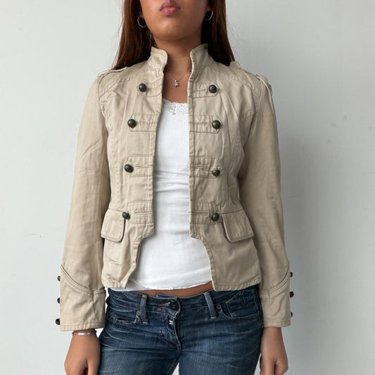 Vintage Beige Military Jacket
