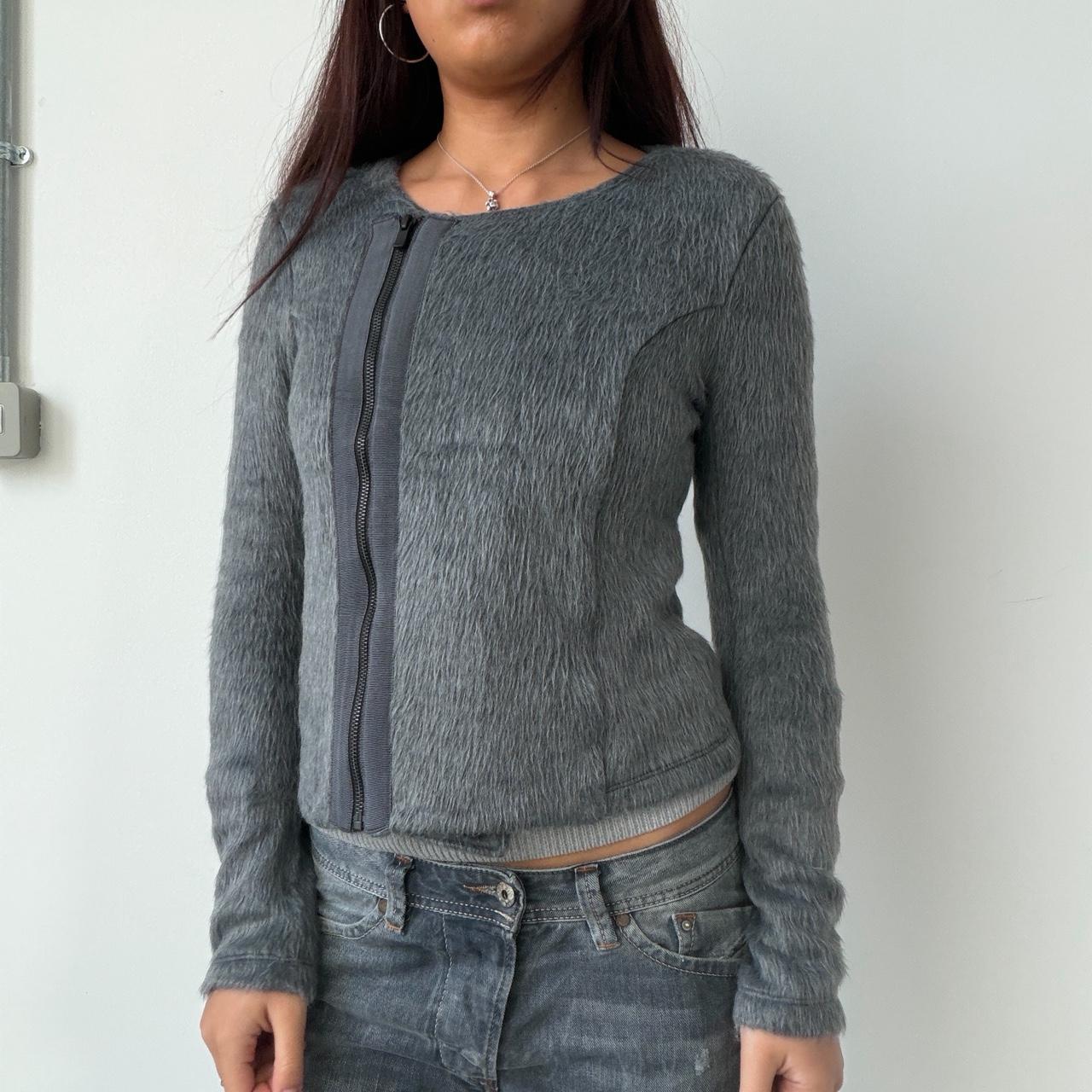 Vintage Grey Pony Hair Jacket