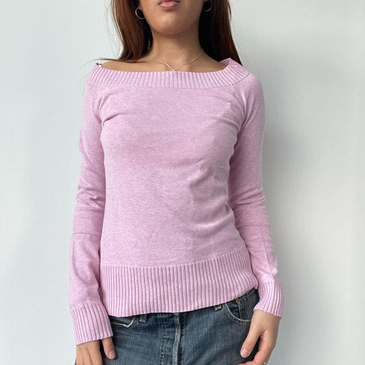 Baby Pink Scoop Neck Jumper Top