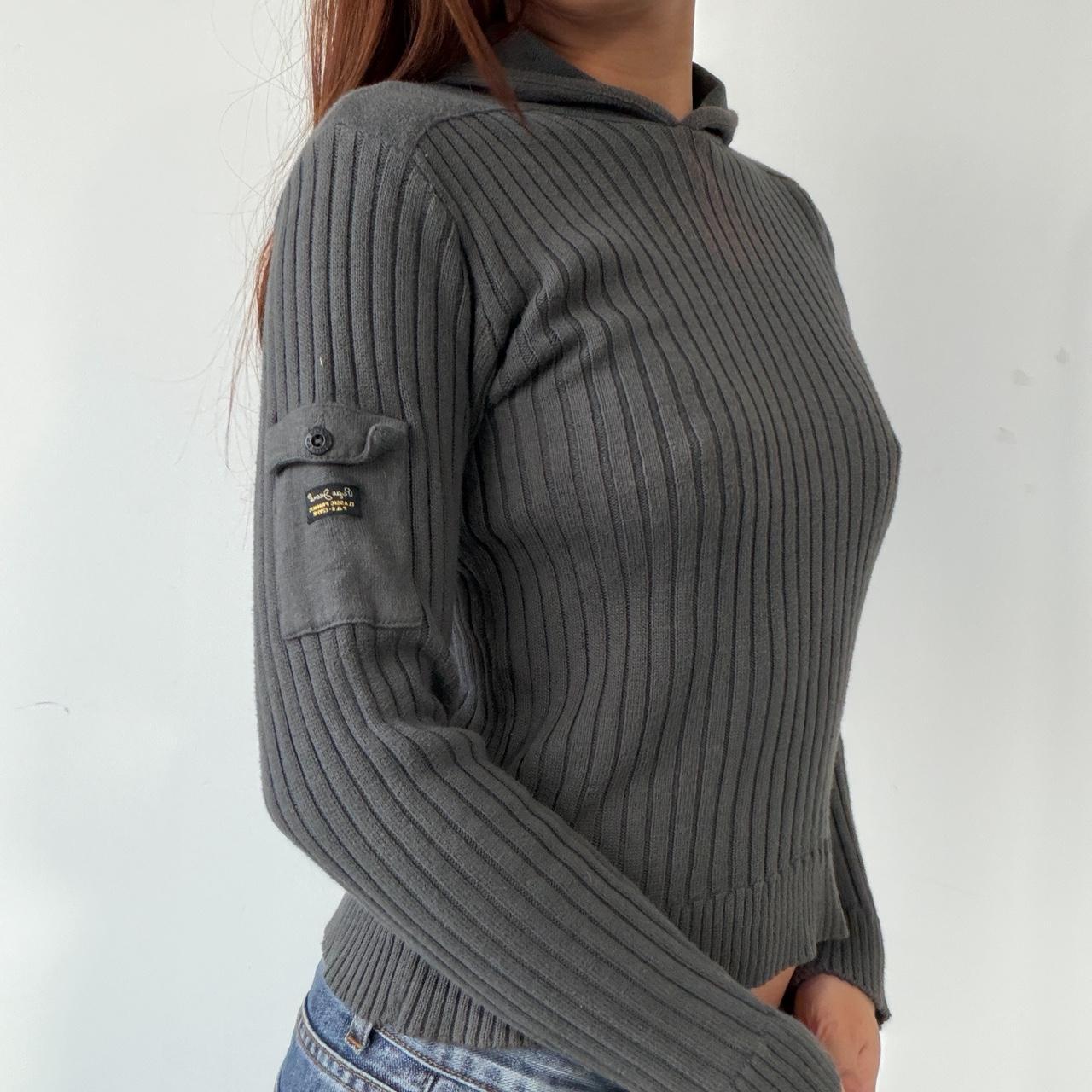 Vintage Grey Hooded Jumper