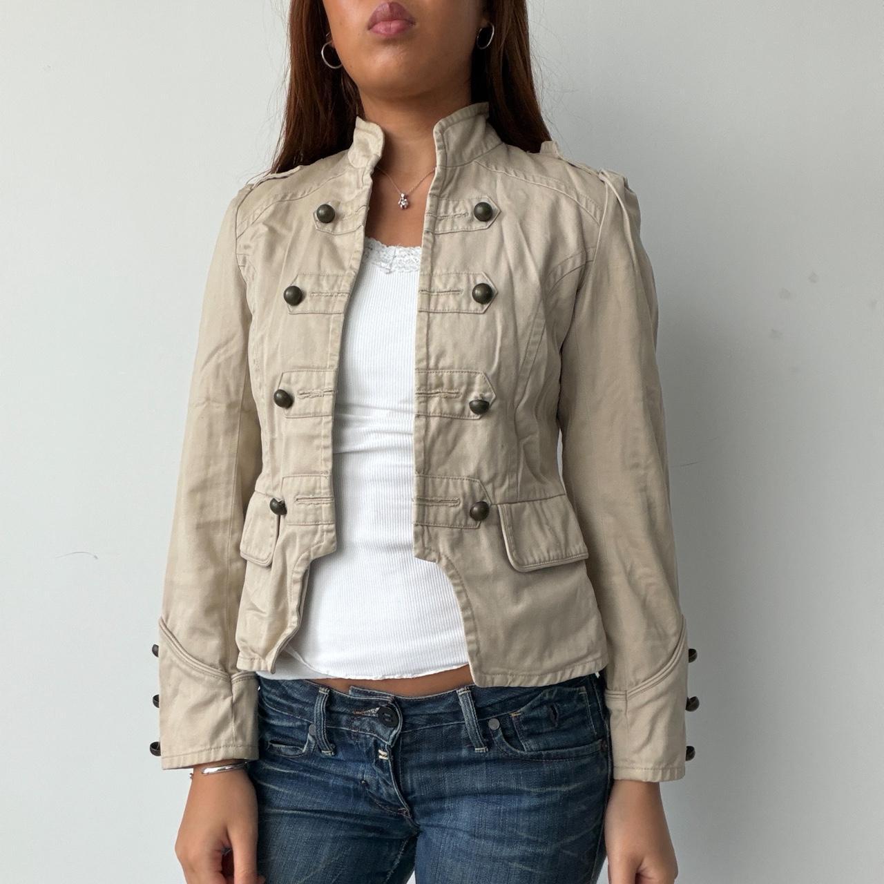 Vintage Beige Military Jacket