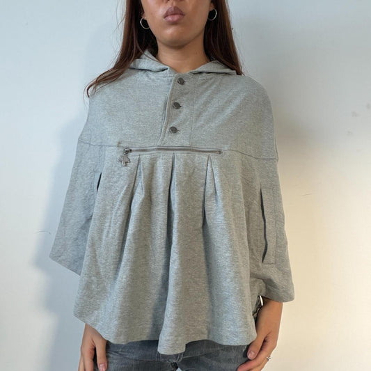 Vintage Grey Hooded Cape