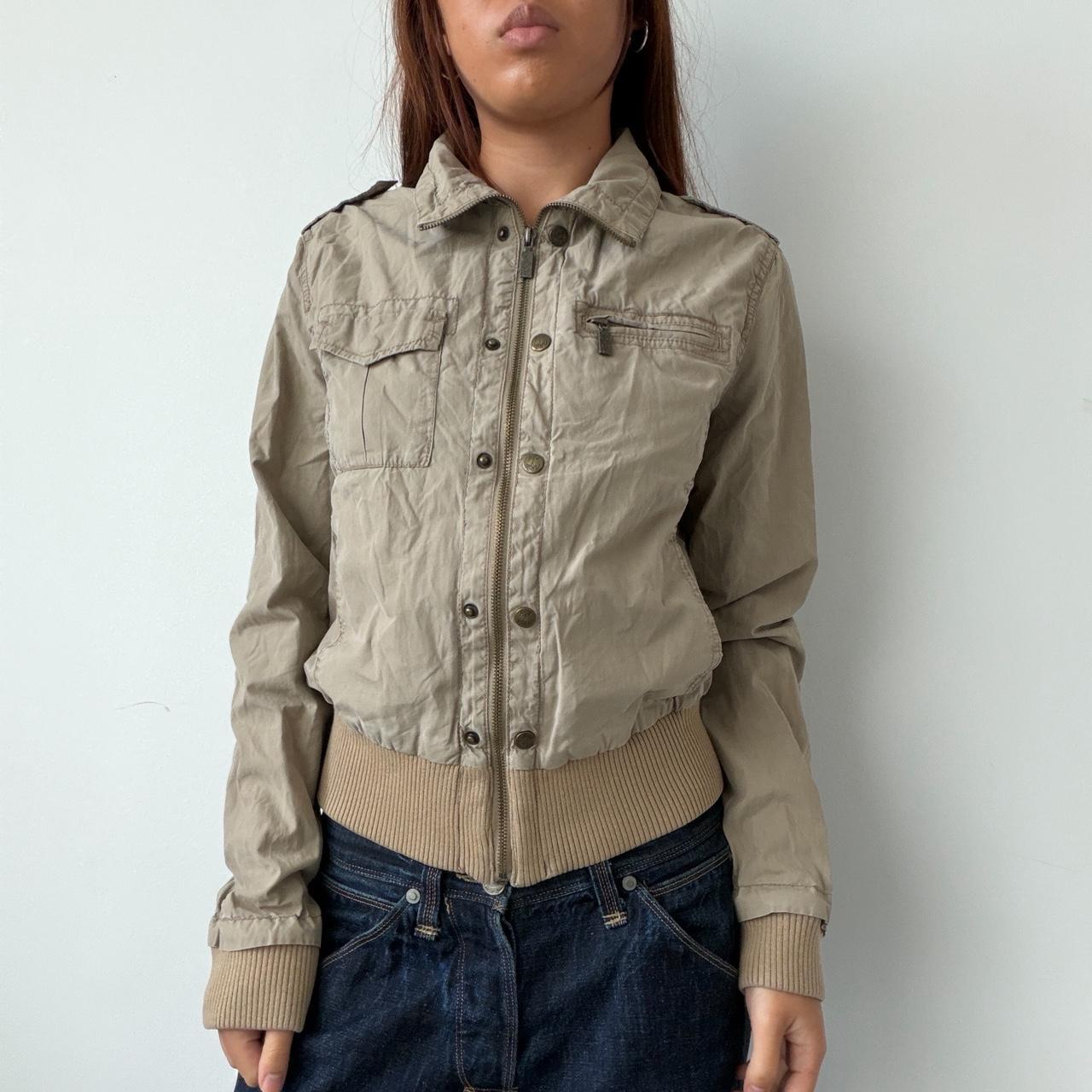 Vintage Beige Utility Jacket