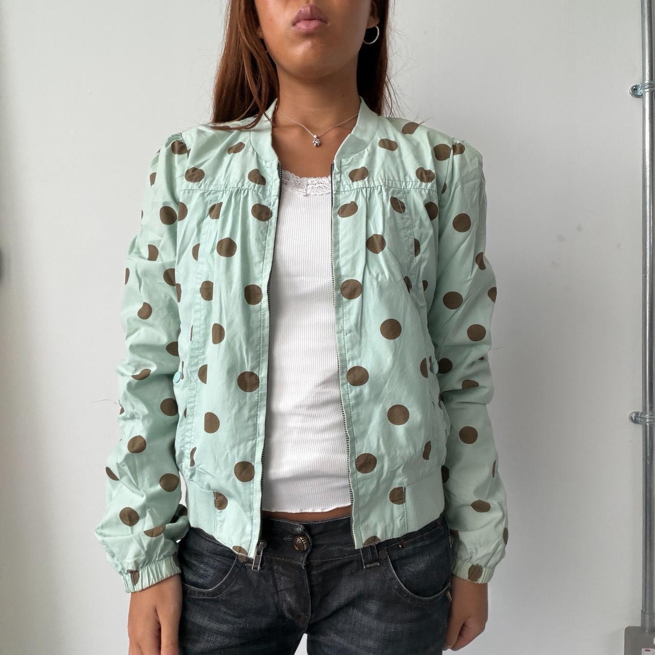 Vintage Mint Polka Dot Jacket