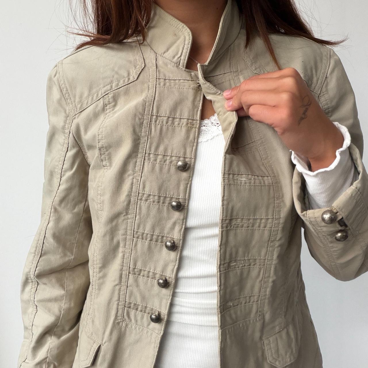 Vintage Beige Military Jacket