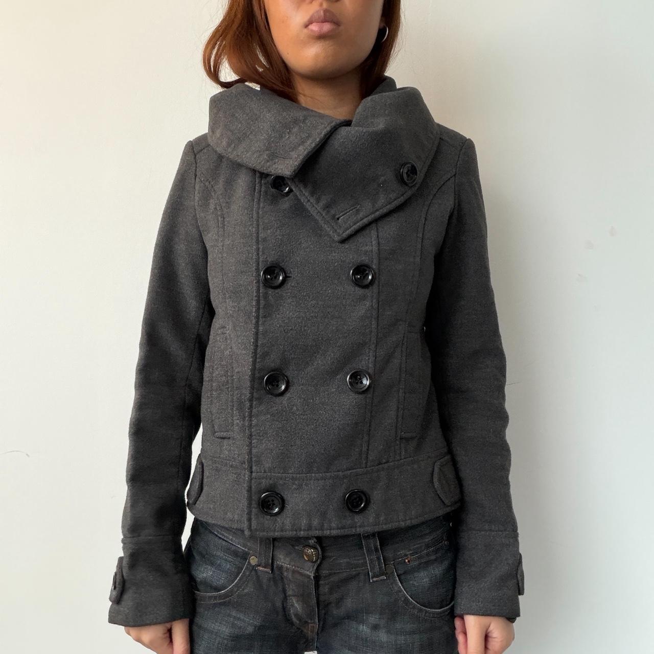 Vintage Dark Grey Wool Jacket