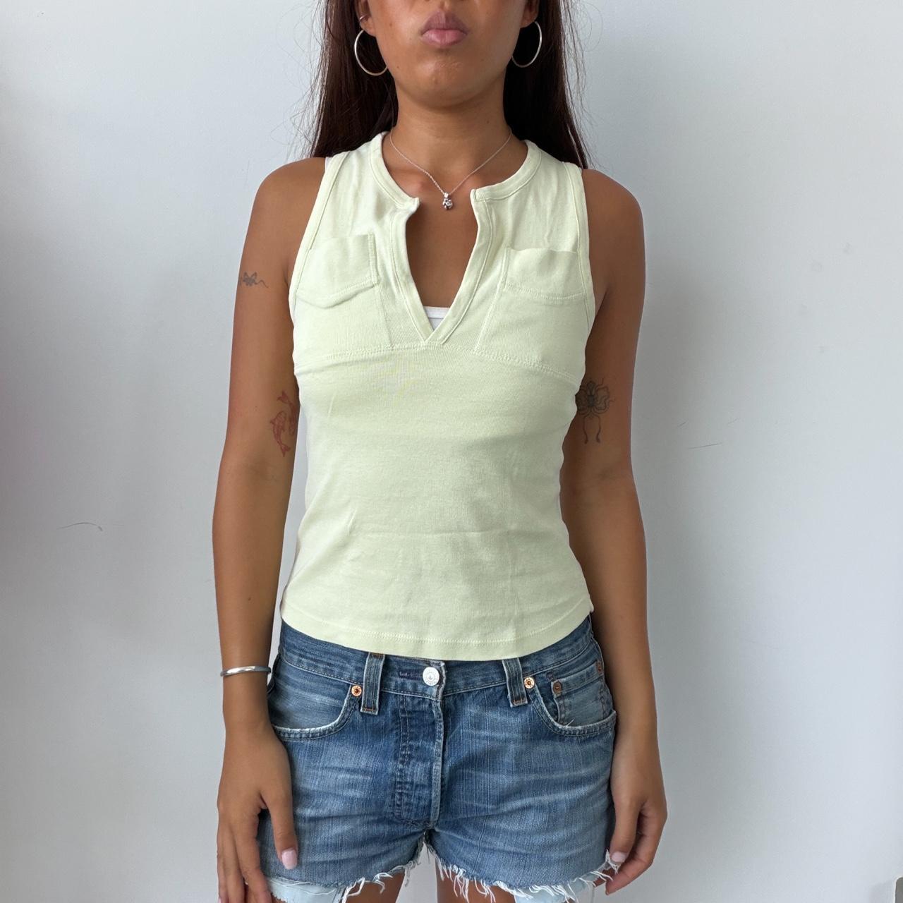 Vintage Light Green Vest Top