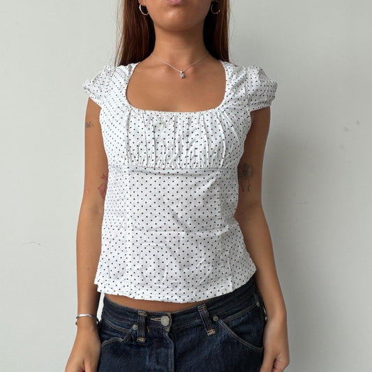 Vintage Polka Dot Blouse