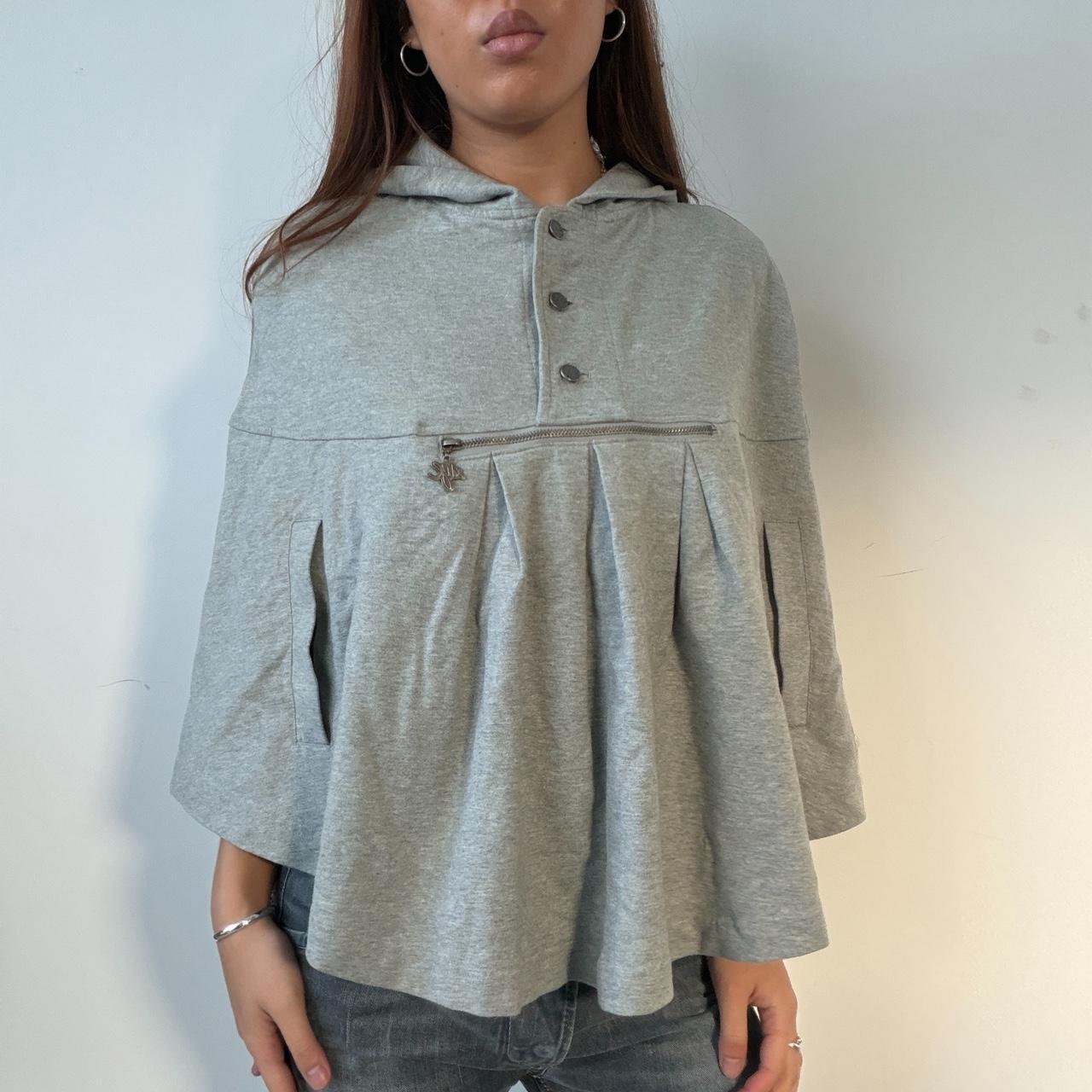 Vintage Grey Hooded Cape