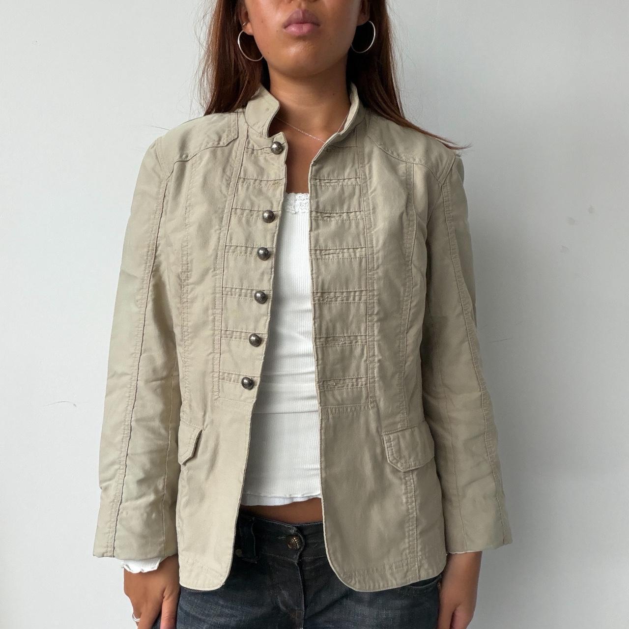 Vintage Beige Military Jacket