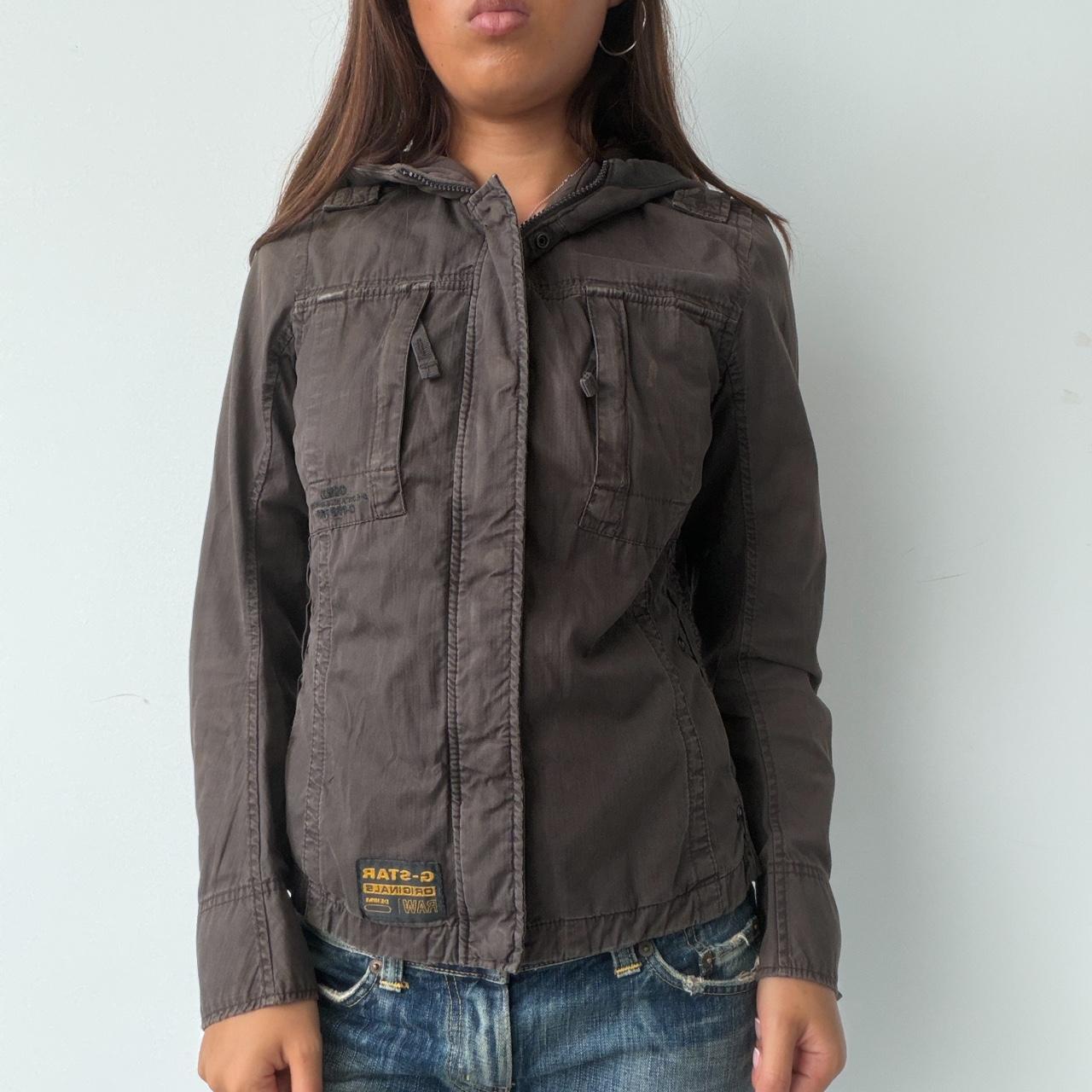 Vintage Brown G-Star Hooded Jacket