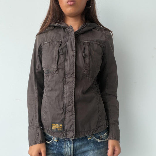 Vintage Brown G-Star Hooded Jacket
