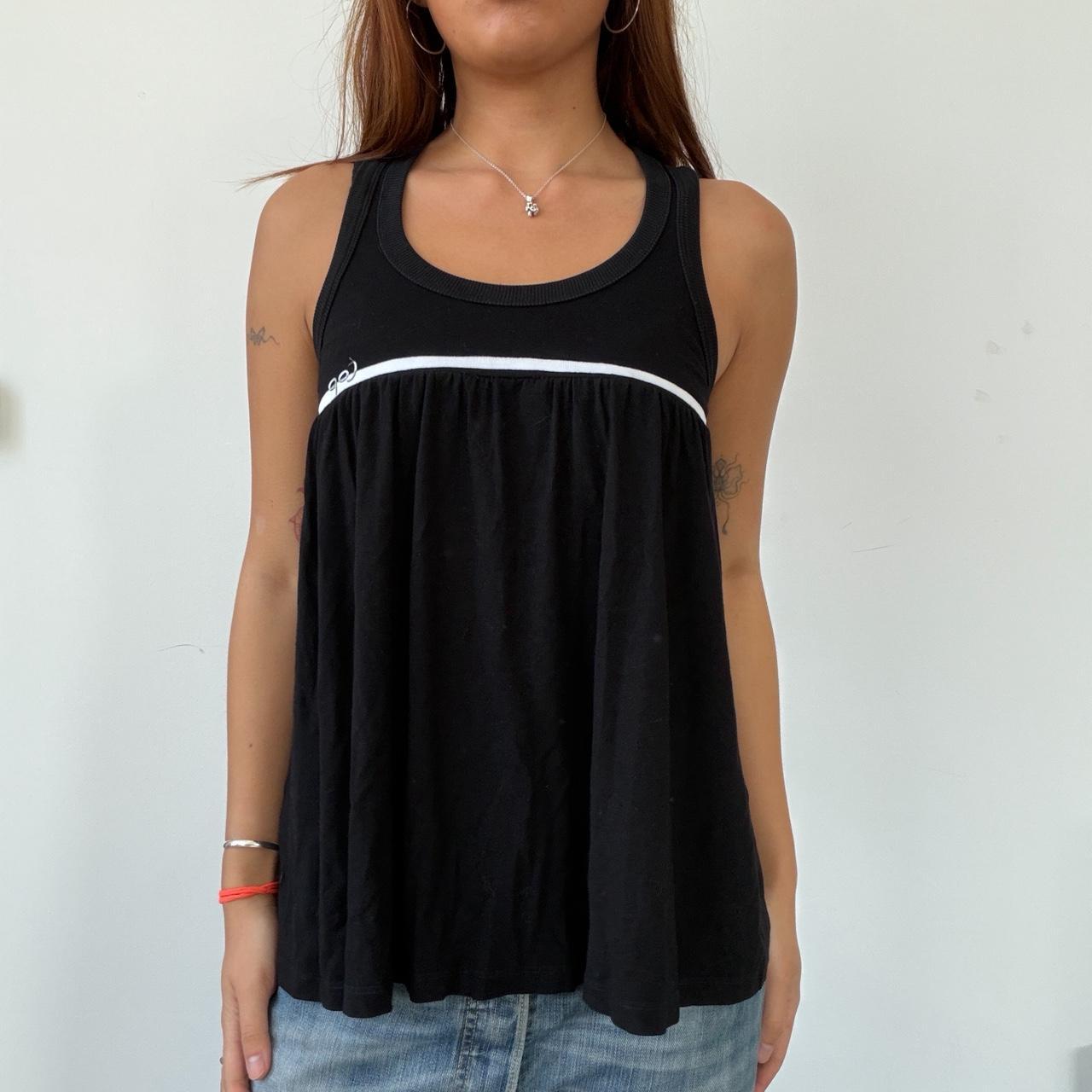 Vintage Black Cop Copine Flowy Top