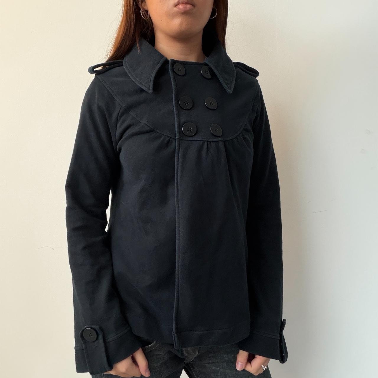 Vintage Light Black Padded Peacoat