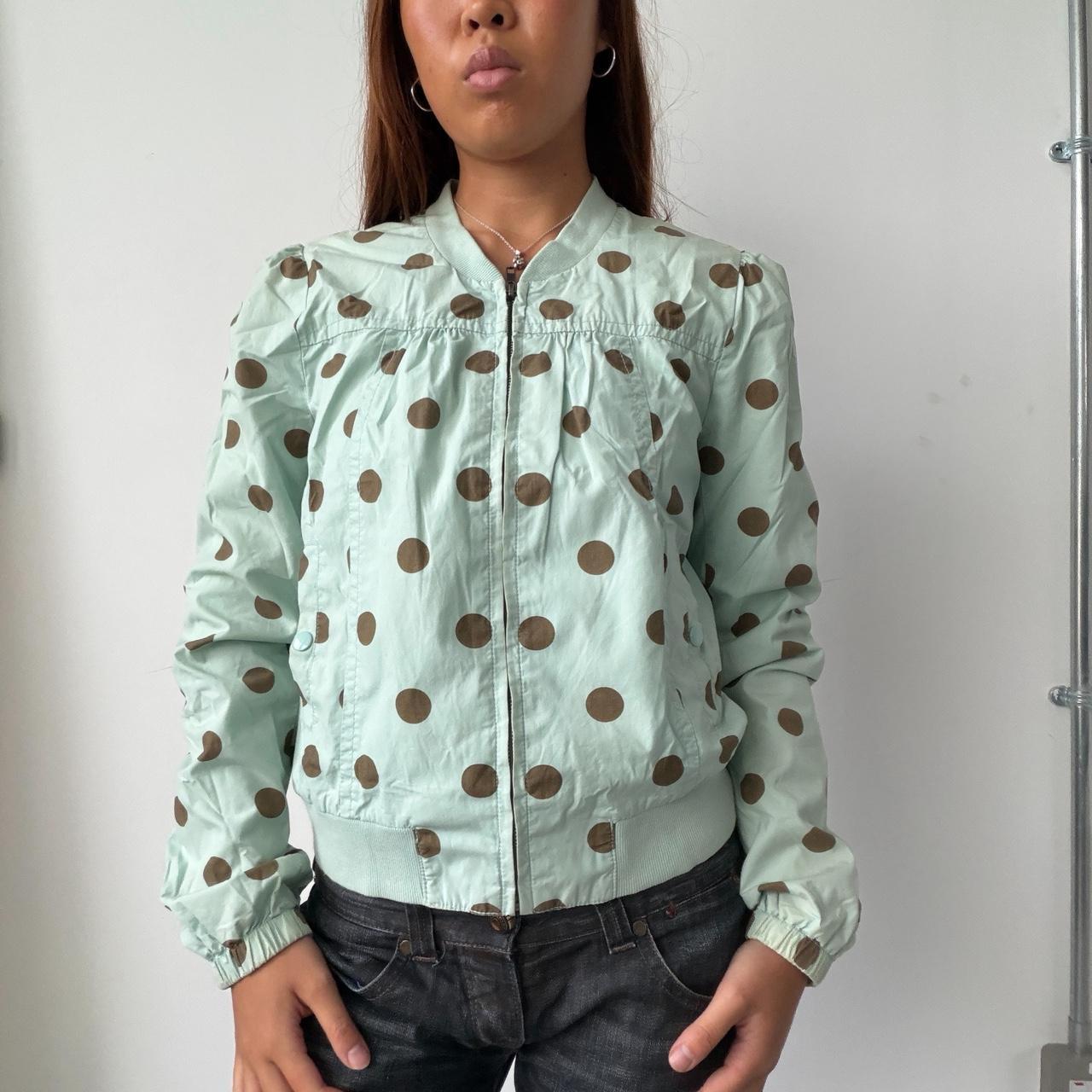 Vintage Mint Polka Dot Jacket