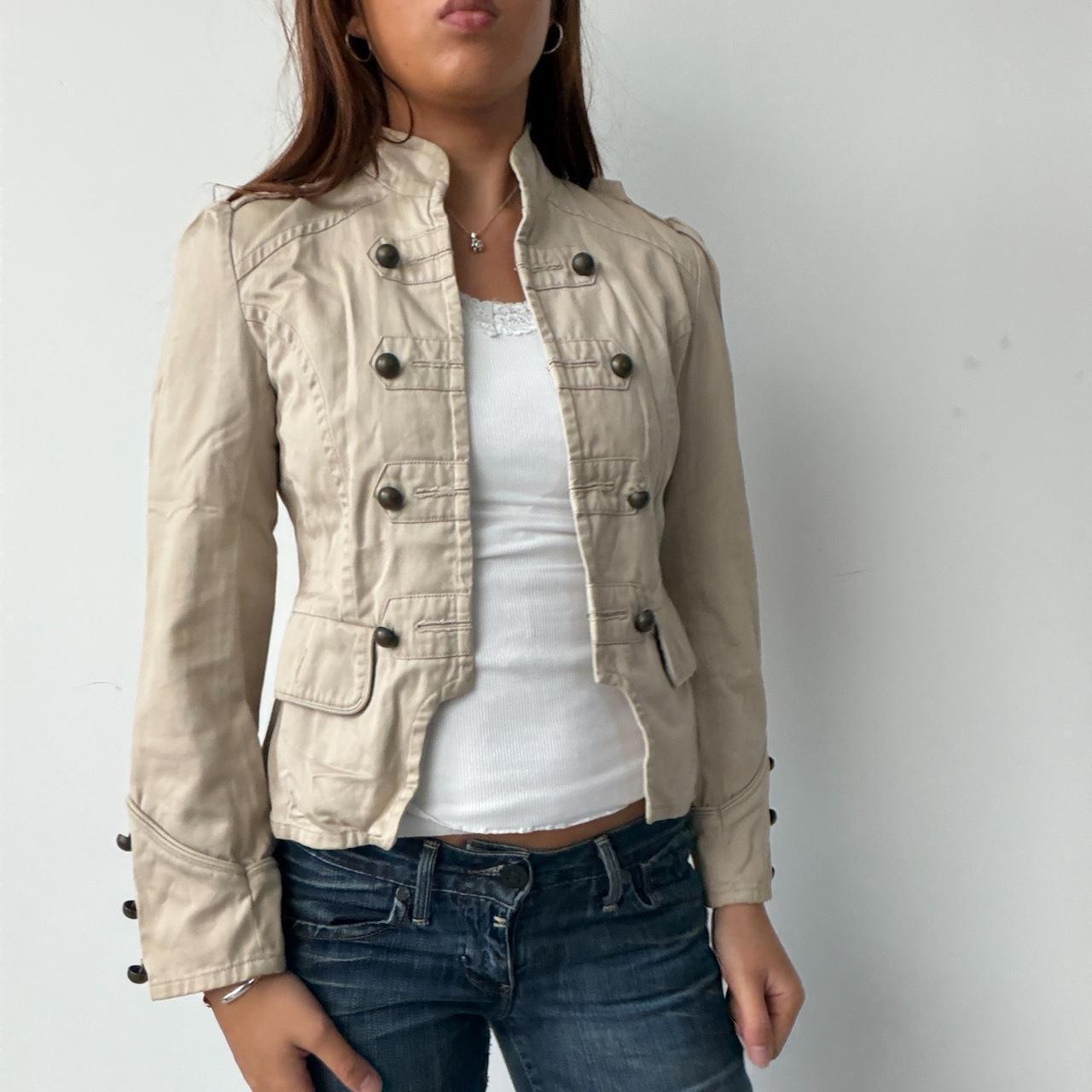 Vintage Beige Military Jacket