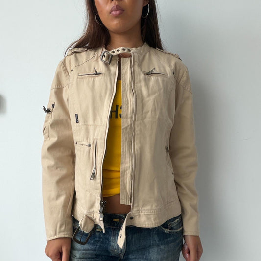 Vintage Beige Utility Jacket