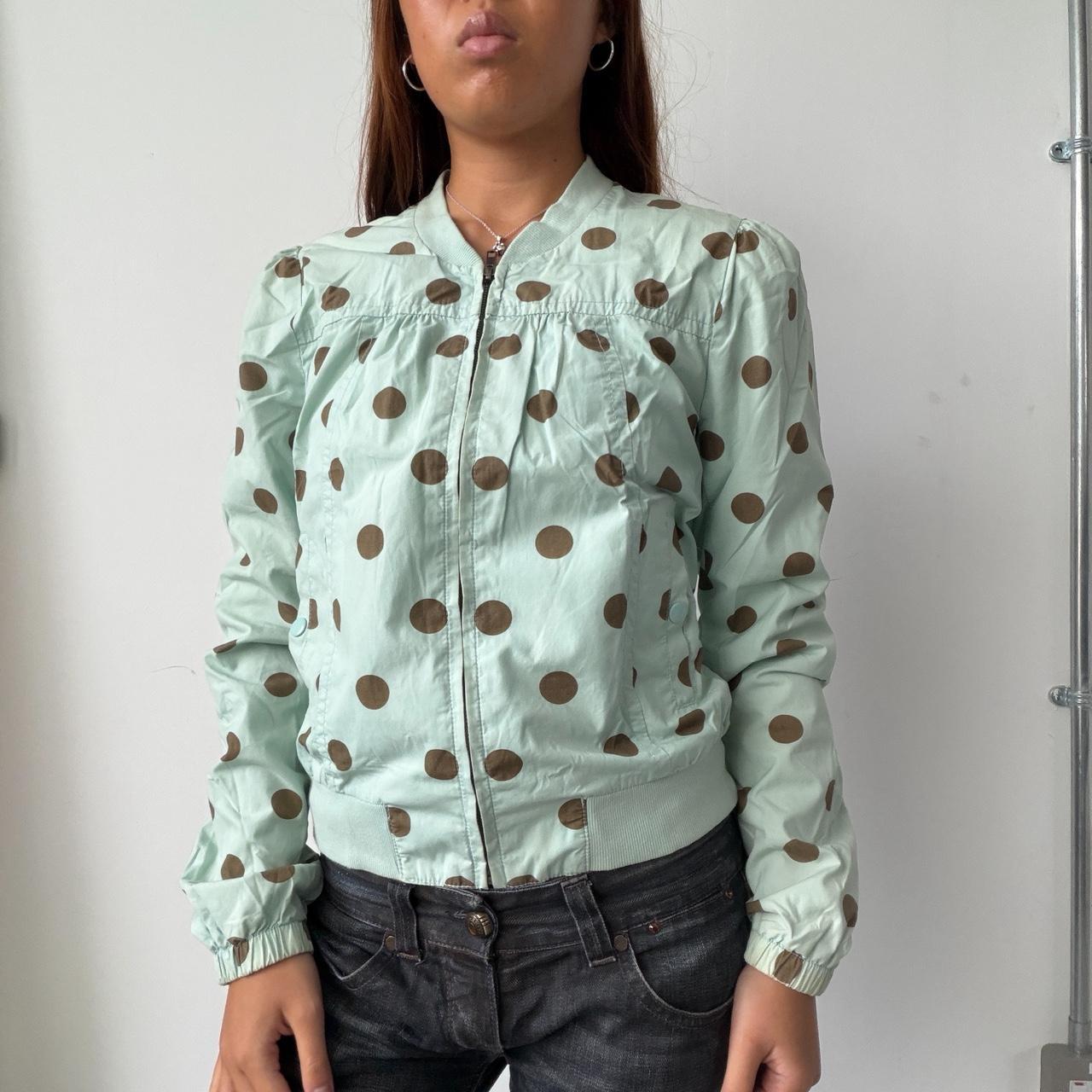 Vintage Mint Polka Dot Jacket
