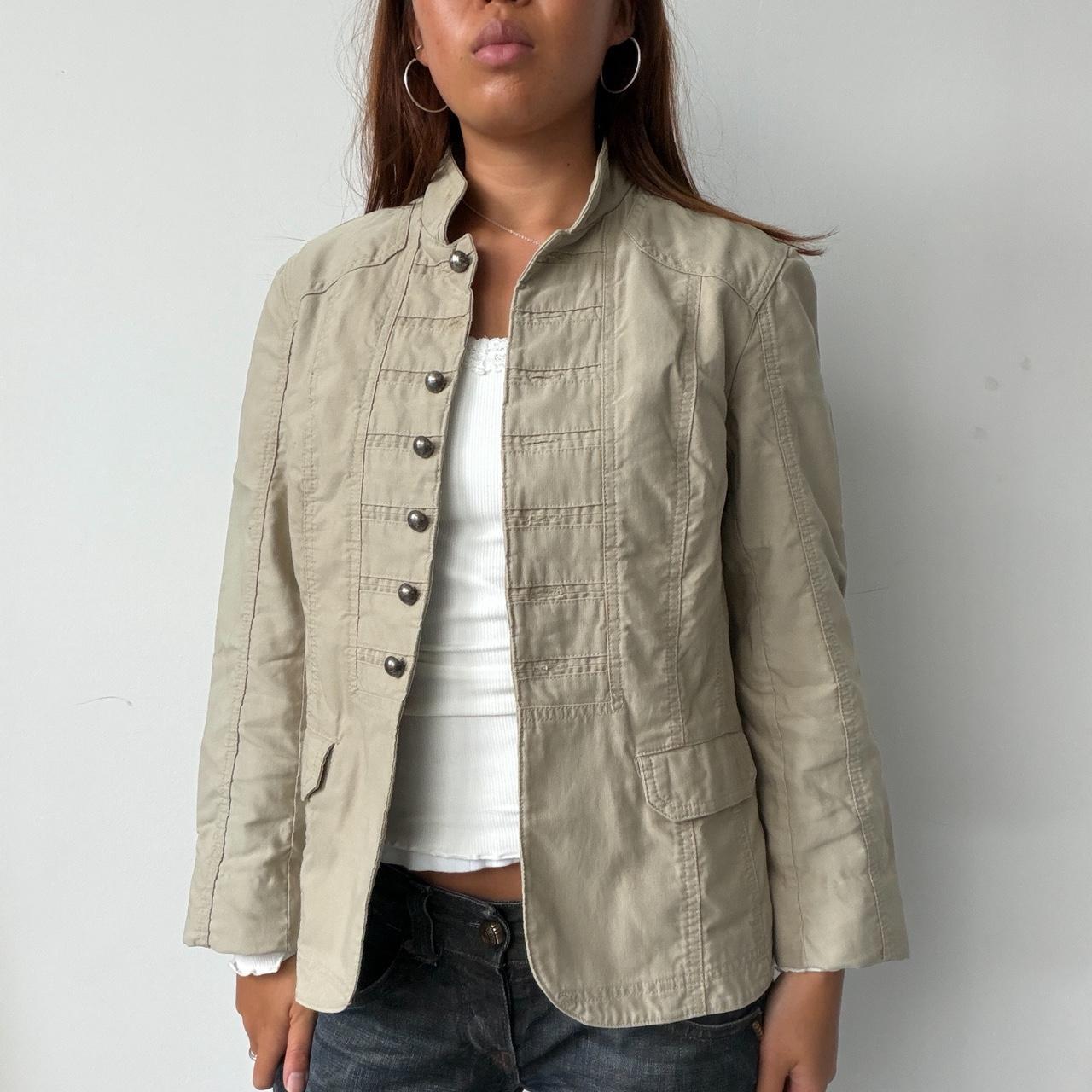 Vintage Beige Military Jacket