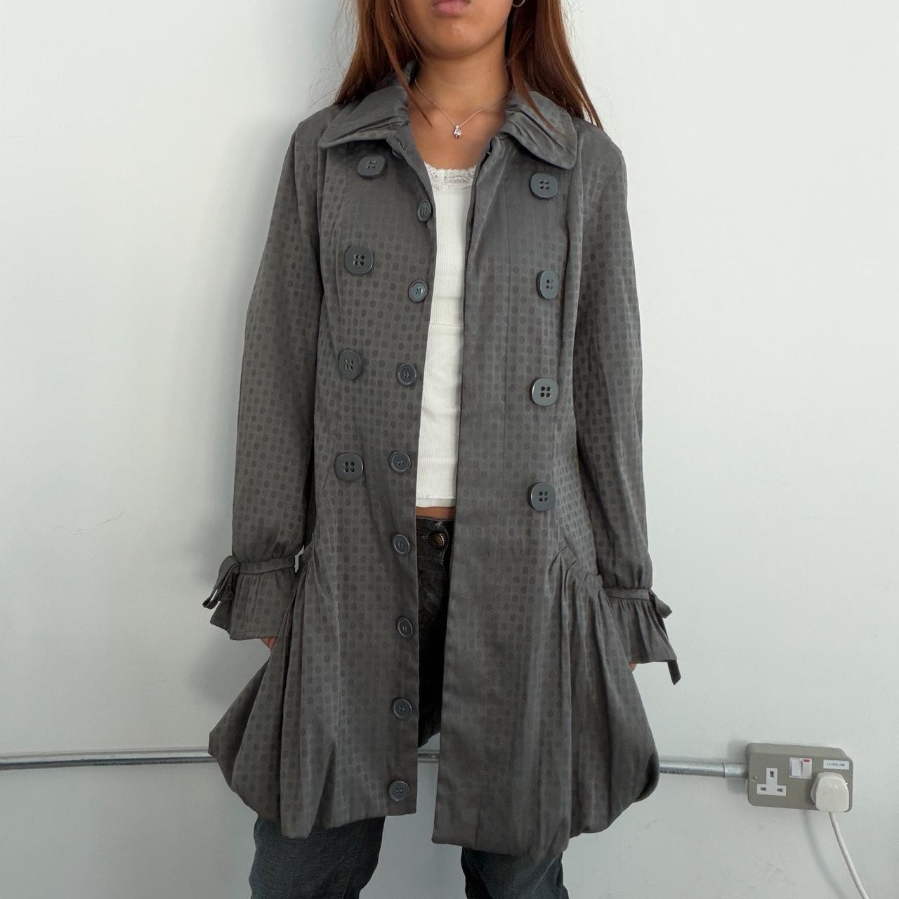 Vintage Grey Polka Dot Coat