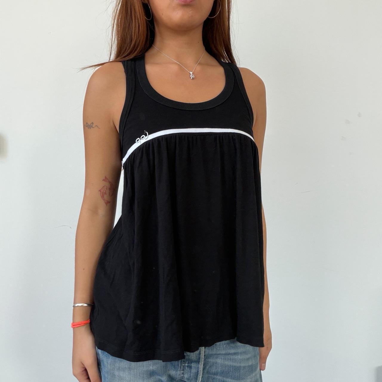 Vintage Black Cop Copine Flowy Top