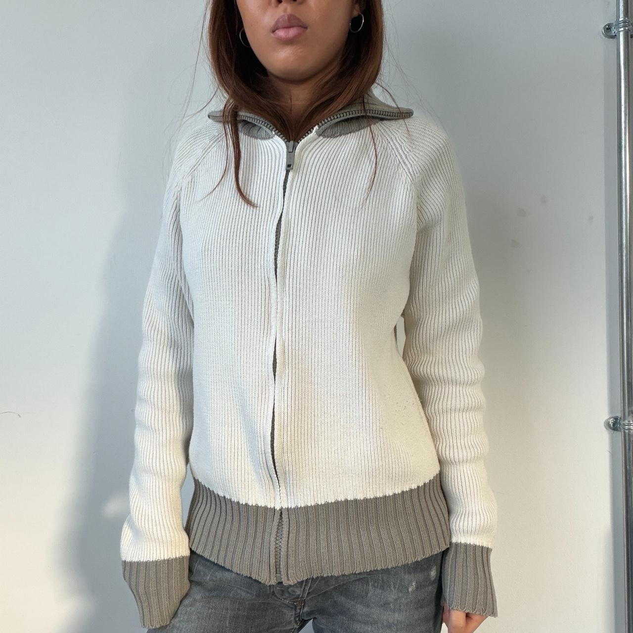 Vintage White Knit Jumper With Print