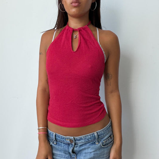 Vintage Red Halter Neck Top