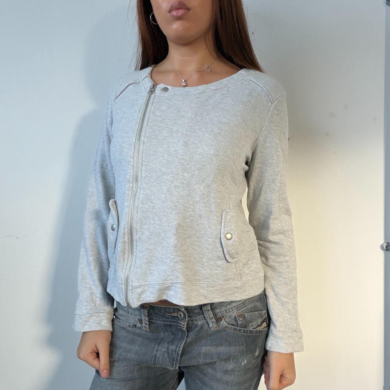 Vintage Grey Asymmetric Jumper