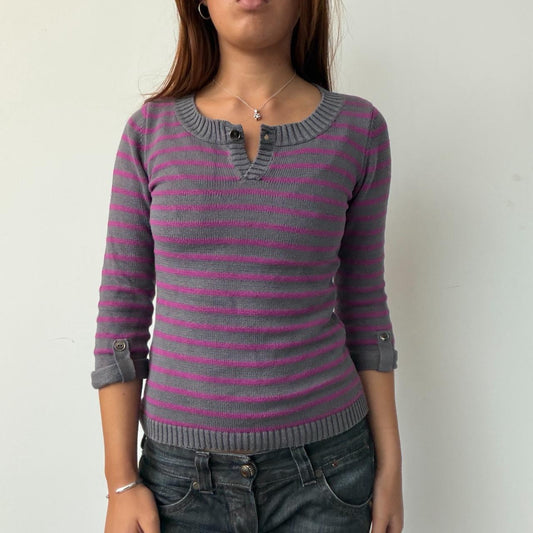 Vintage Grey Knit Jumper