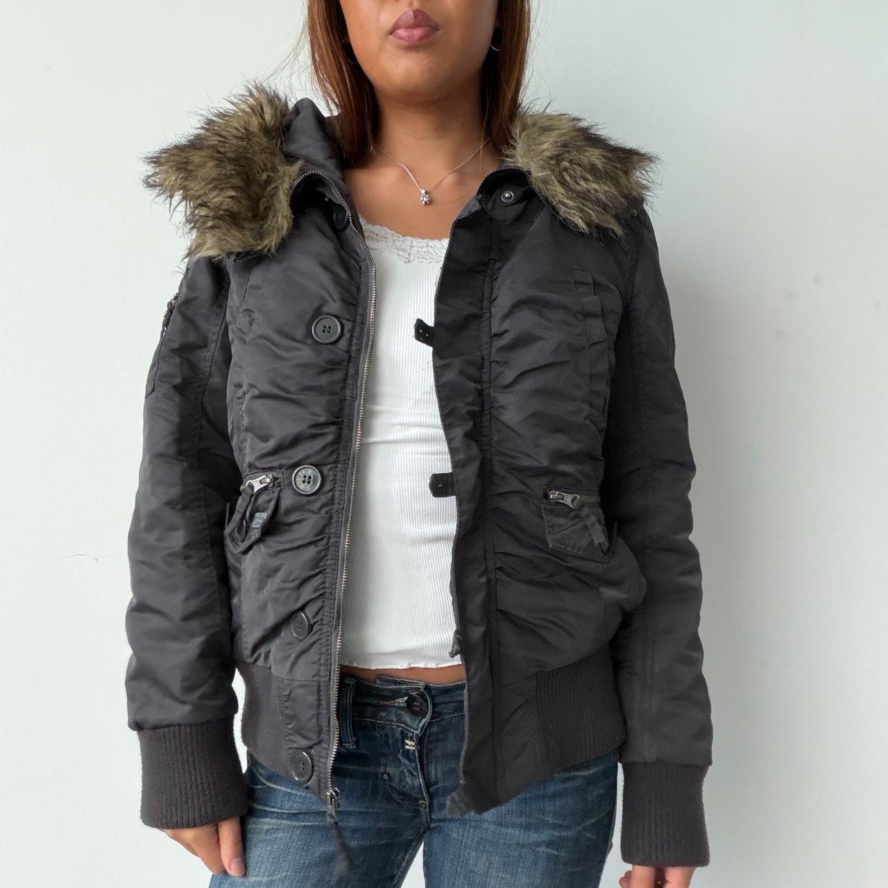 Vintage Grey Puffer Jacket