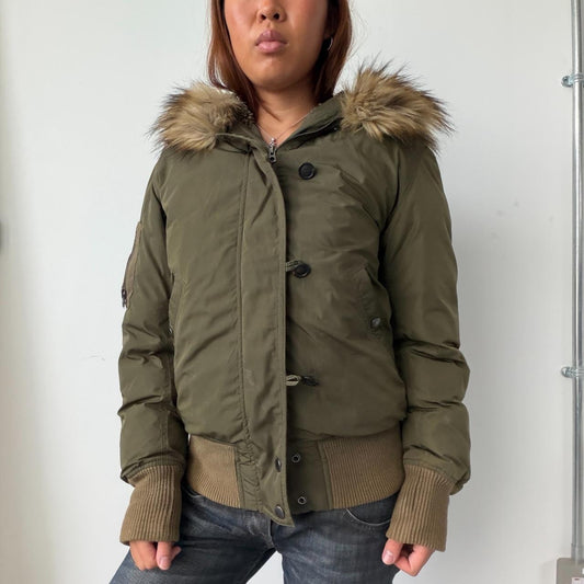 Vintage Khaki Diesel Puffer Jacket