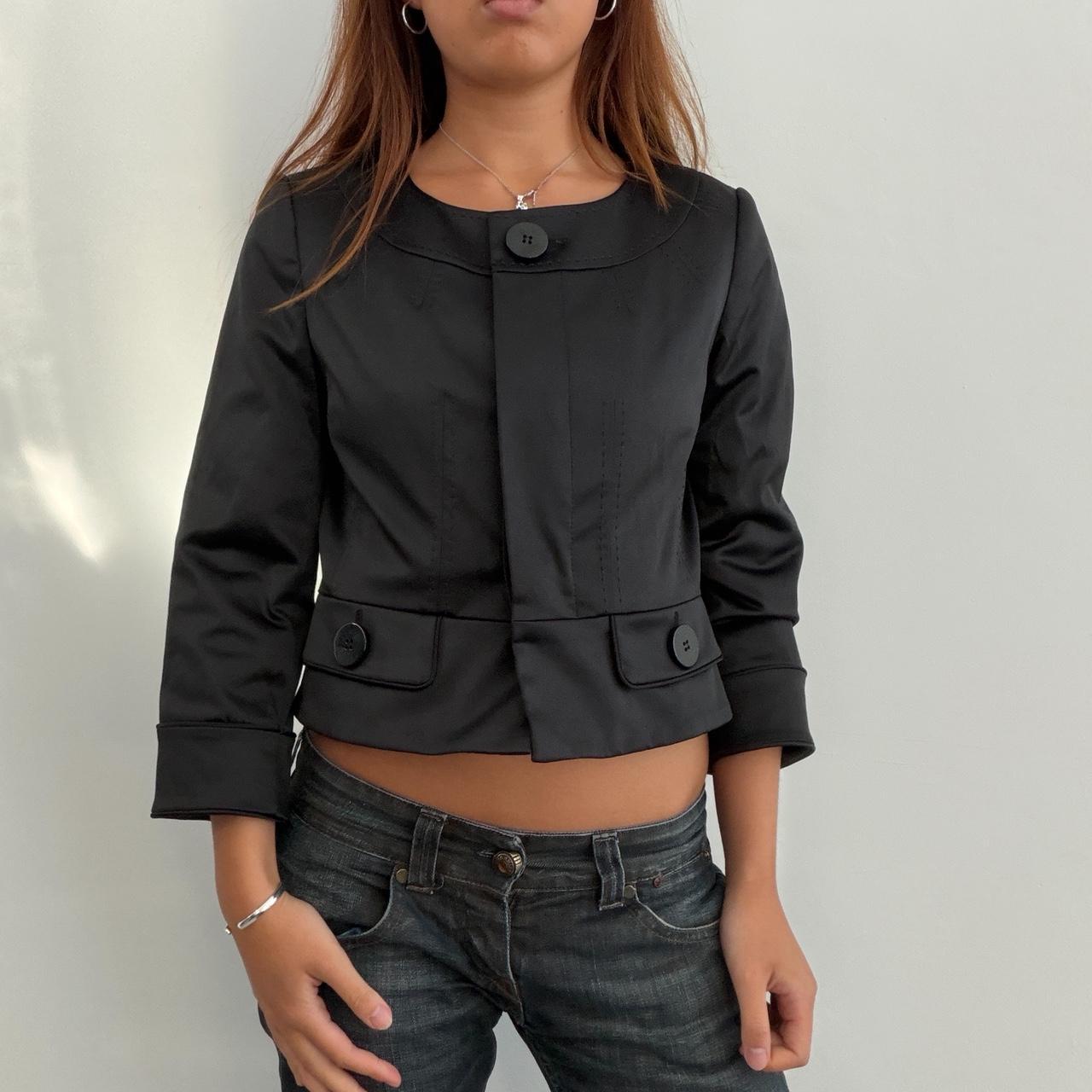 Vintage Black Satin Jacket