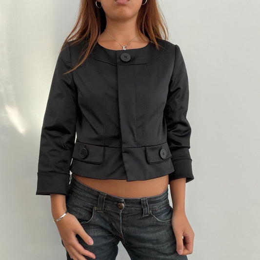 Vintage Black Satin Jacket
