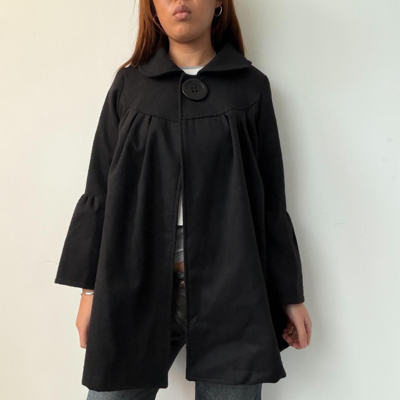 Vintage Black Wool Peacoat