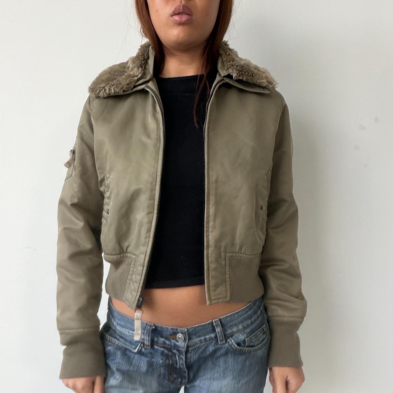 Vintage Khaki Bomber Jacket