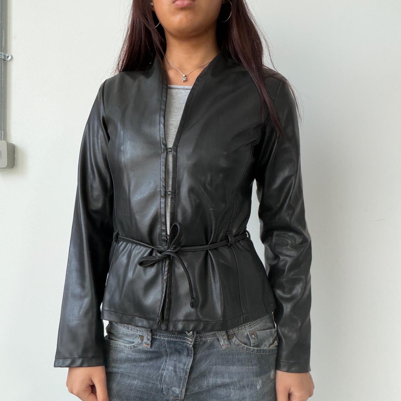 Vintage Black Faux Leather Jacket