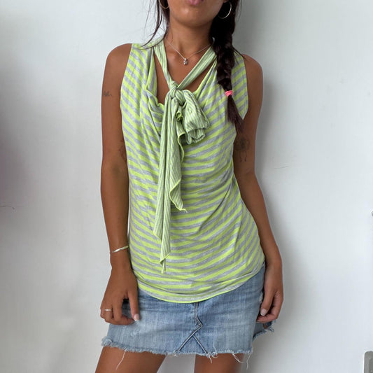 Vintage Green Striped Top