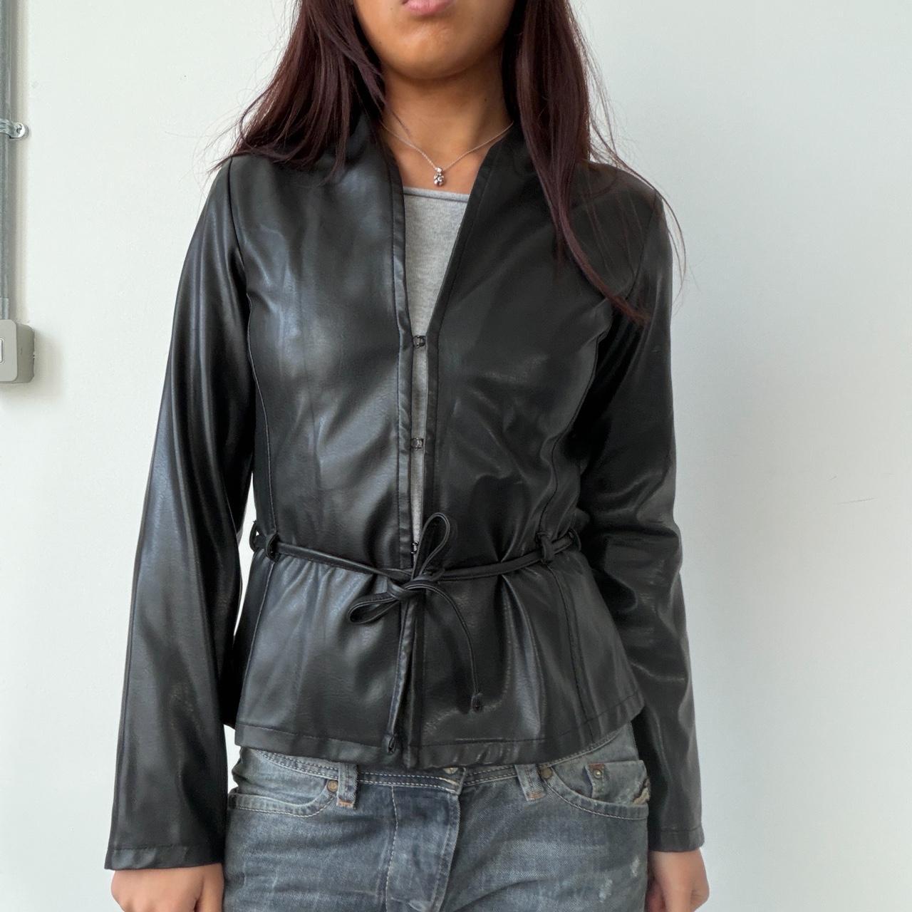 Vintage Black Faux Leather Jacket