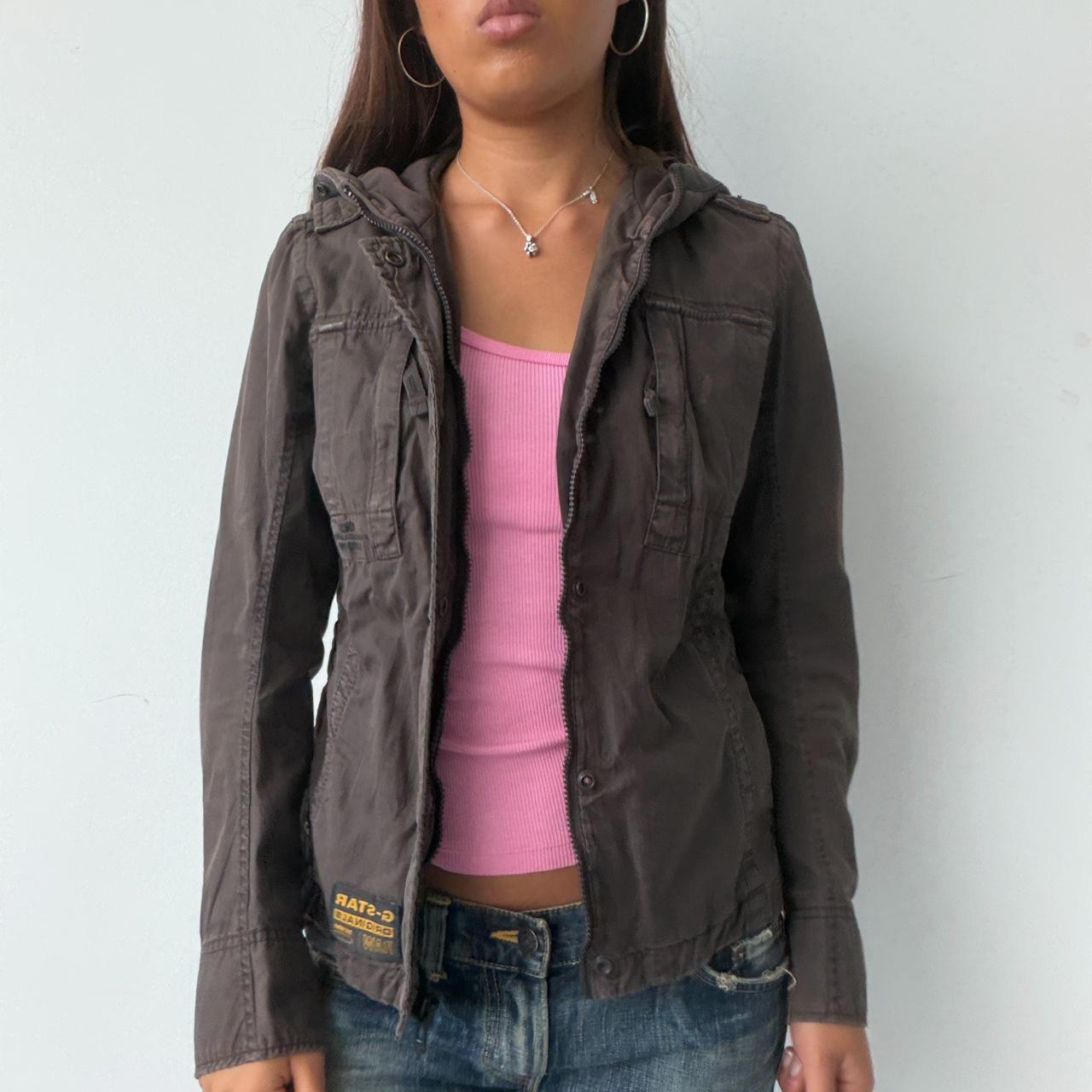 Vintage Brown G-Star Hooded Jacket