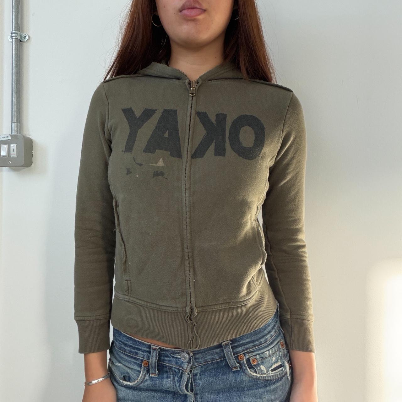 Vintage Khaki Graphic Zip up