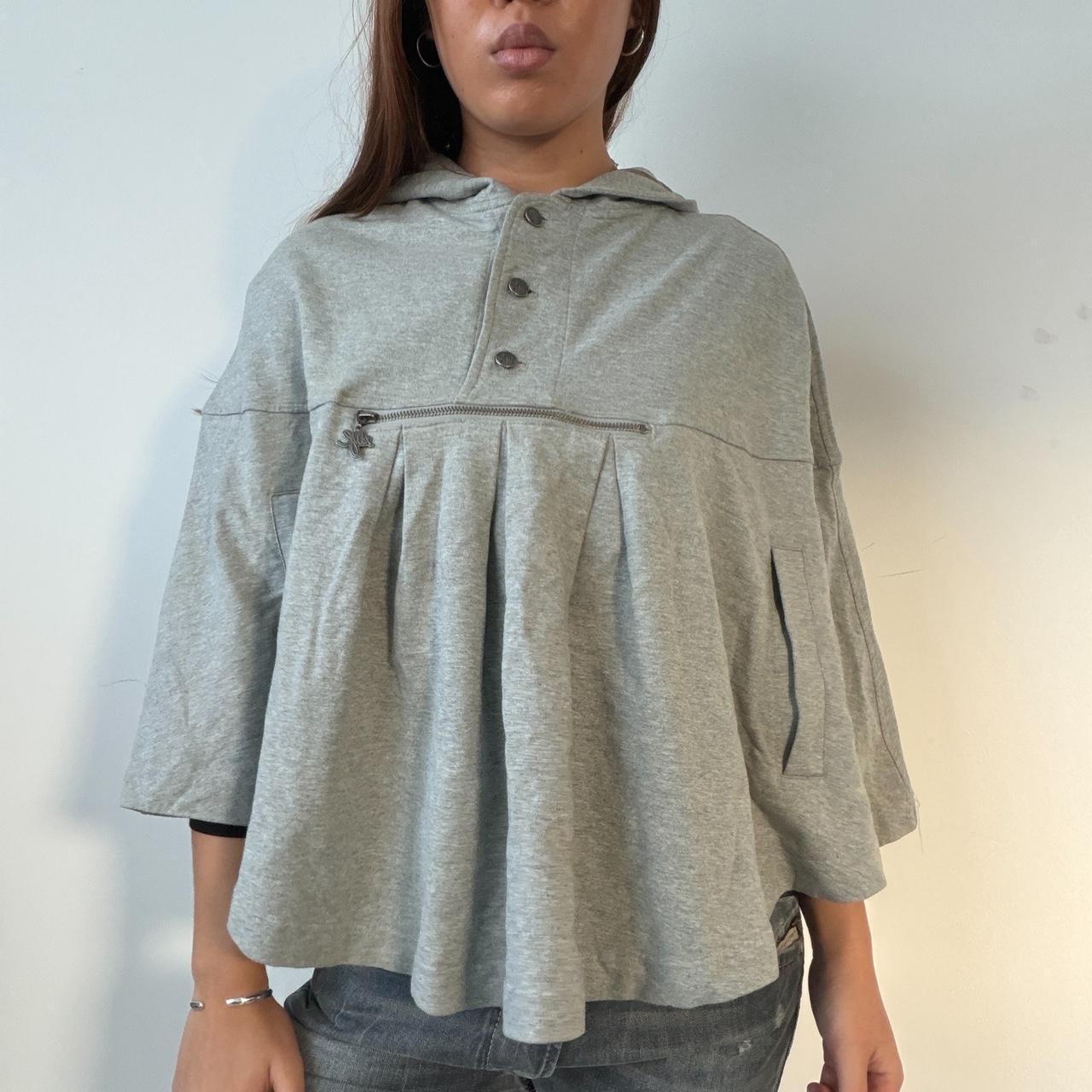 Vintage Grey Hooded Cape