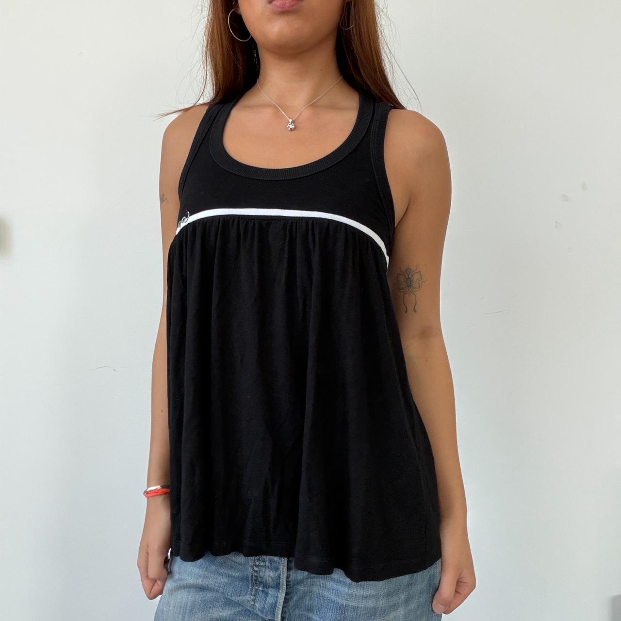 Vintage Black Cop Copine Flowy Top
