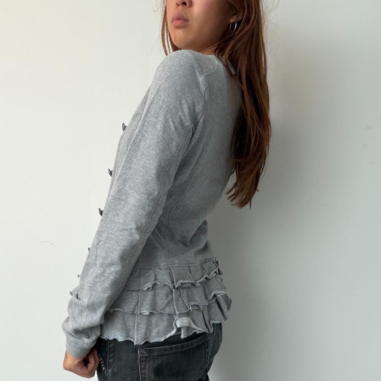 Vintage Grey Double Breasted Jumper